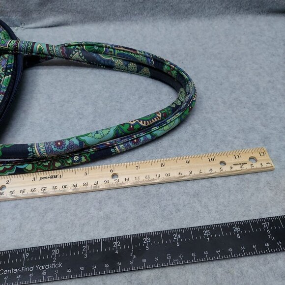 Vera Bradley  Retired Blue Rhapsody print Shoulder bag Handbag In Green Paisley - Picture 7 of 7